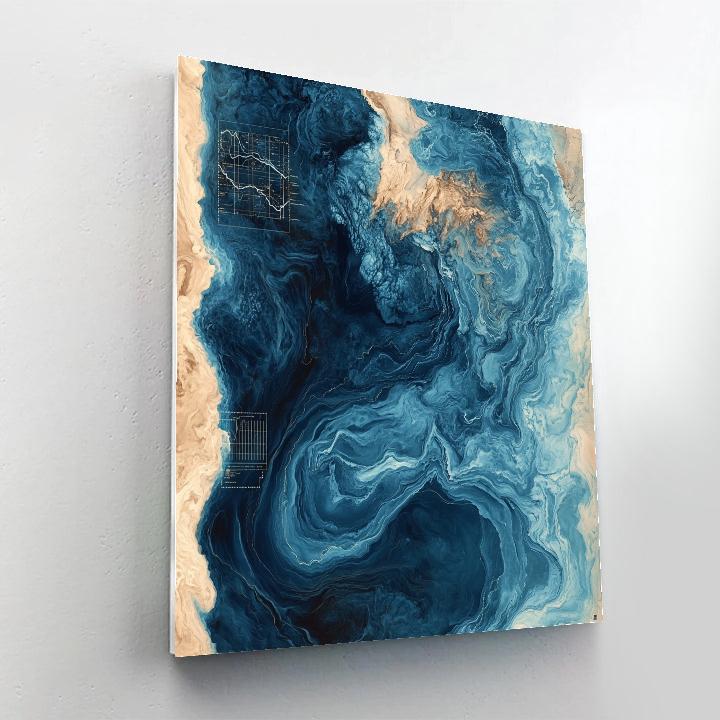 Leonardo Da Vinci Inspired Ocean Current Map DIY paint by numbers
