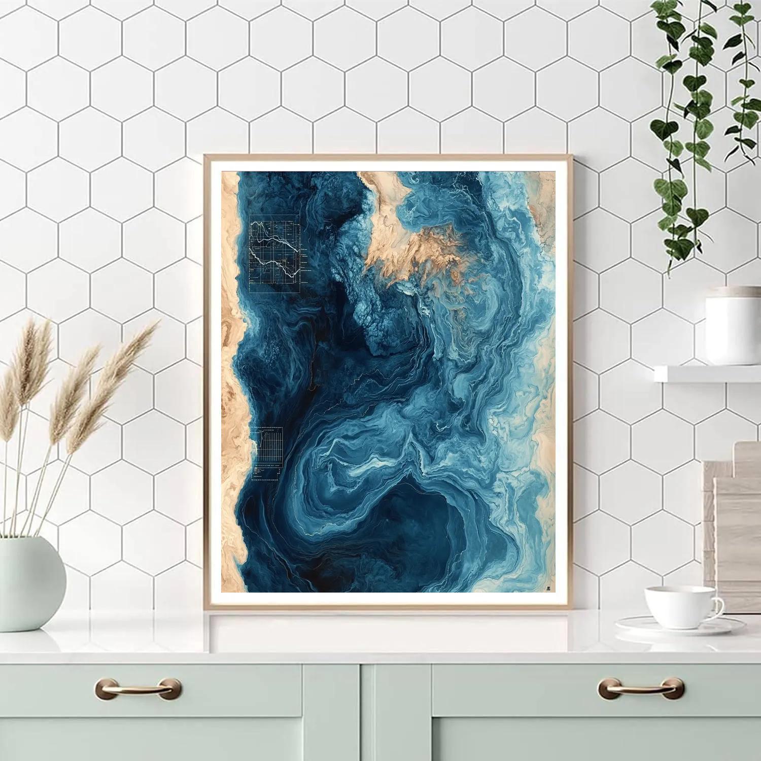 Leonardo Da Vinci Inspired Ocean Current Map DIY paint by numbers