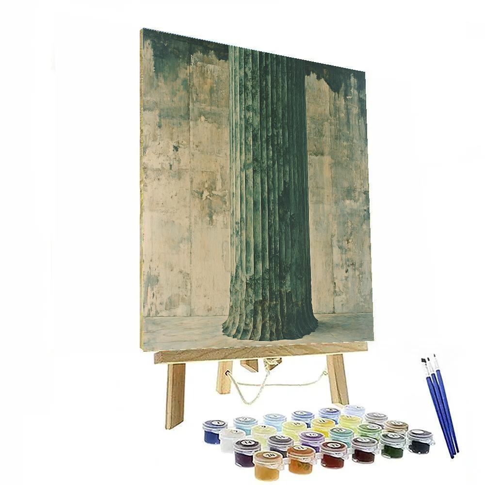 Michelangelo Inspired Ancient Cedar Pillar DIY paint by numbers