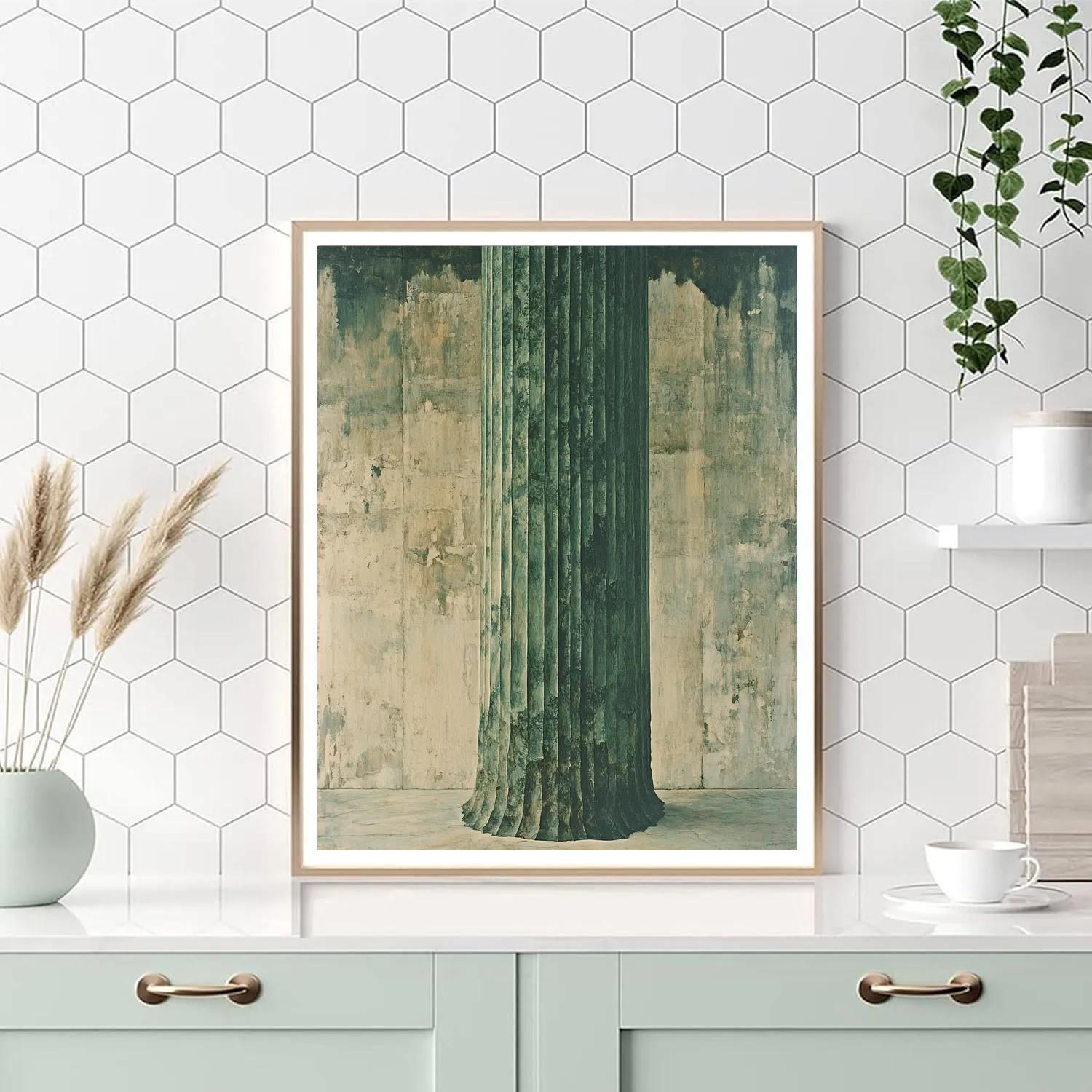 Michelangelo Inspired Ancient Cedar Pillar DIY paint by numbers
