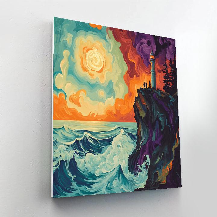 Edvard Munch Inspired Scream Of The Sea painting number kit