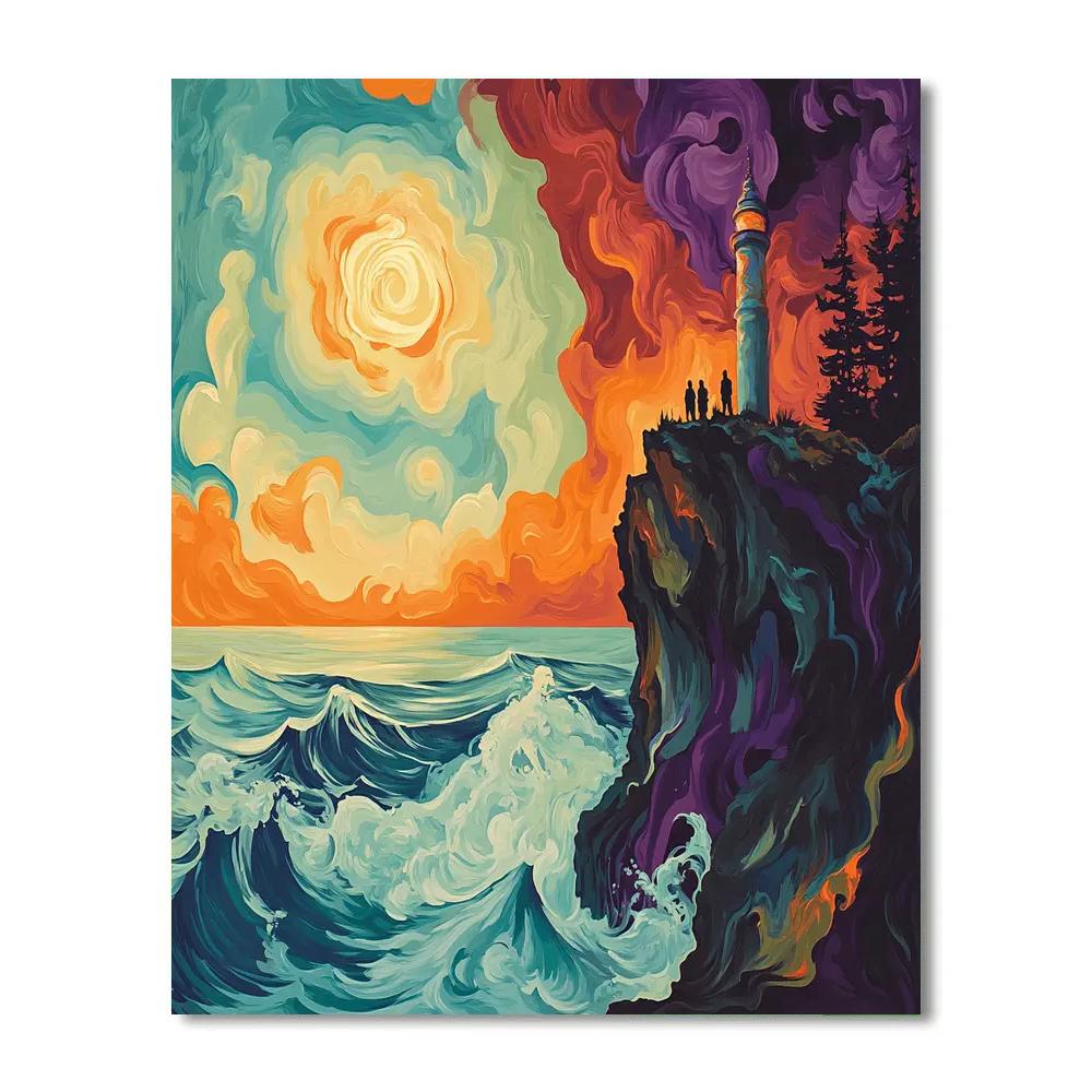 Edvard Munch Inspired Scream Of The Sea painting number kit