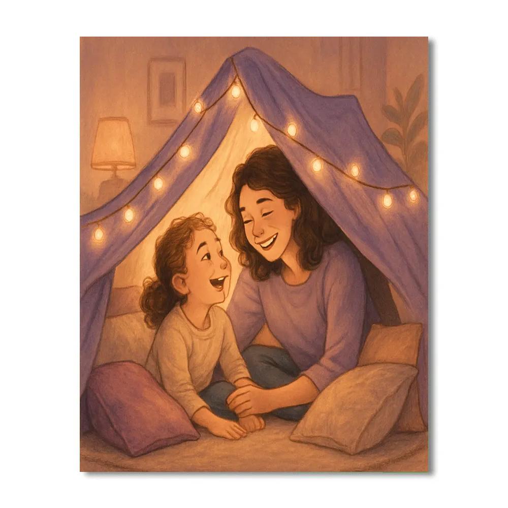 Cozy Blanket Fort Adventures Paint by numbers art