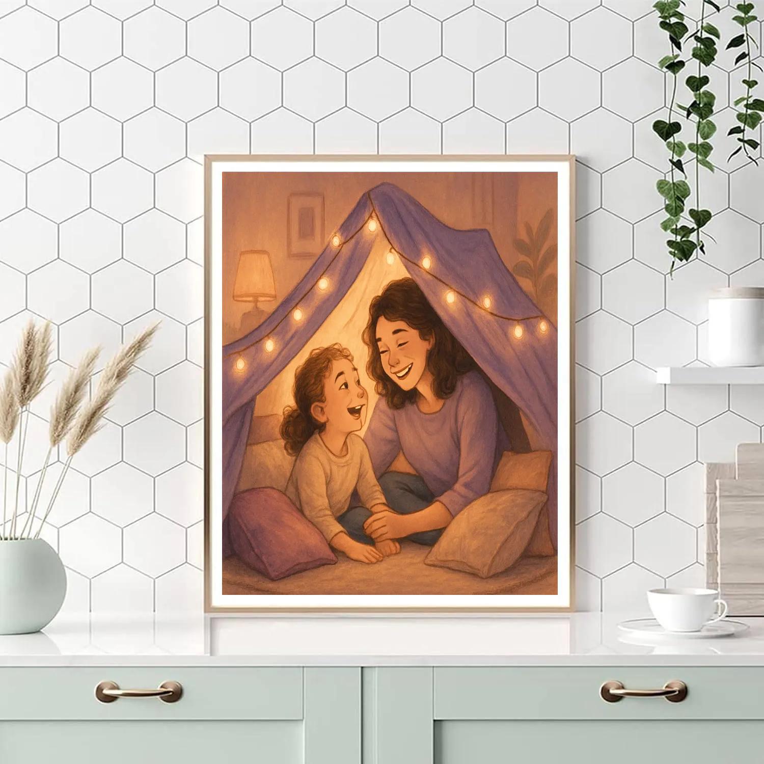 Cozy Blanket Fort Adventures Paint by numbers art