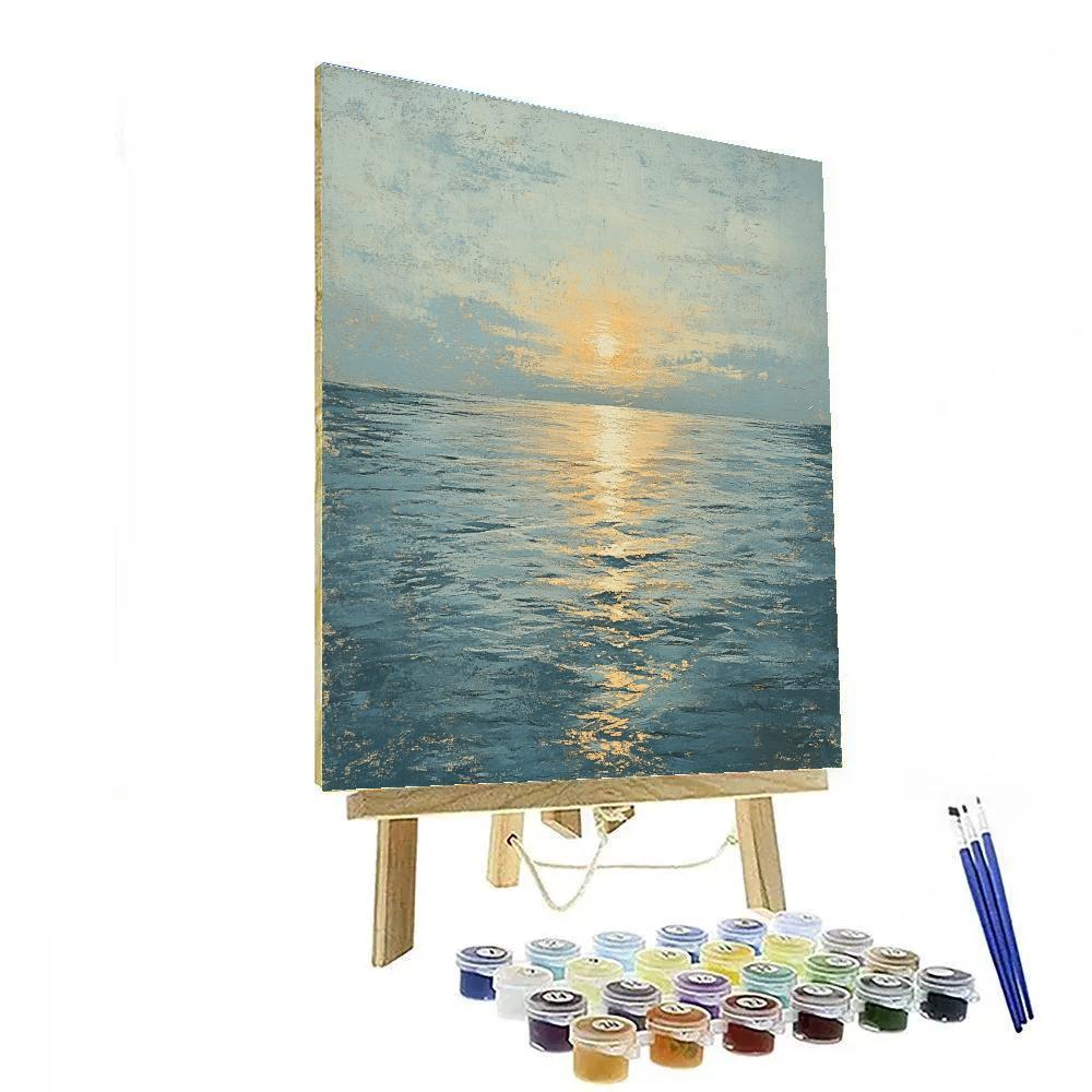 Edgar Degas Inspired River Reflections paint by color