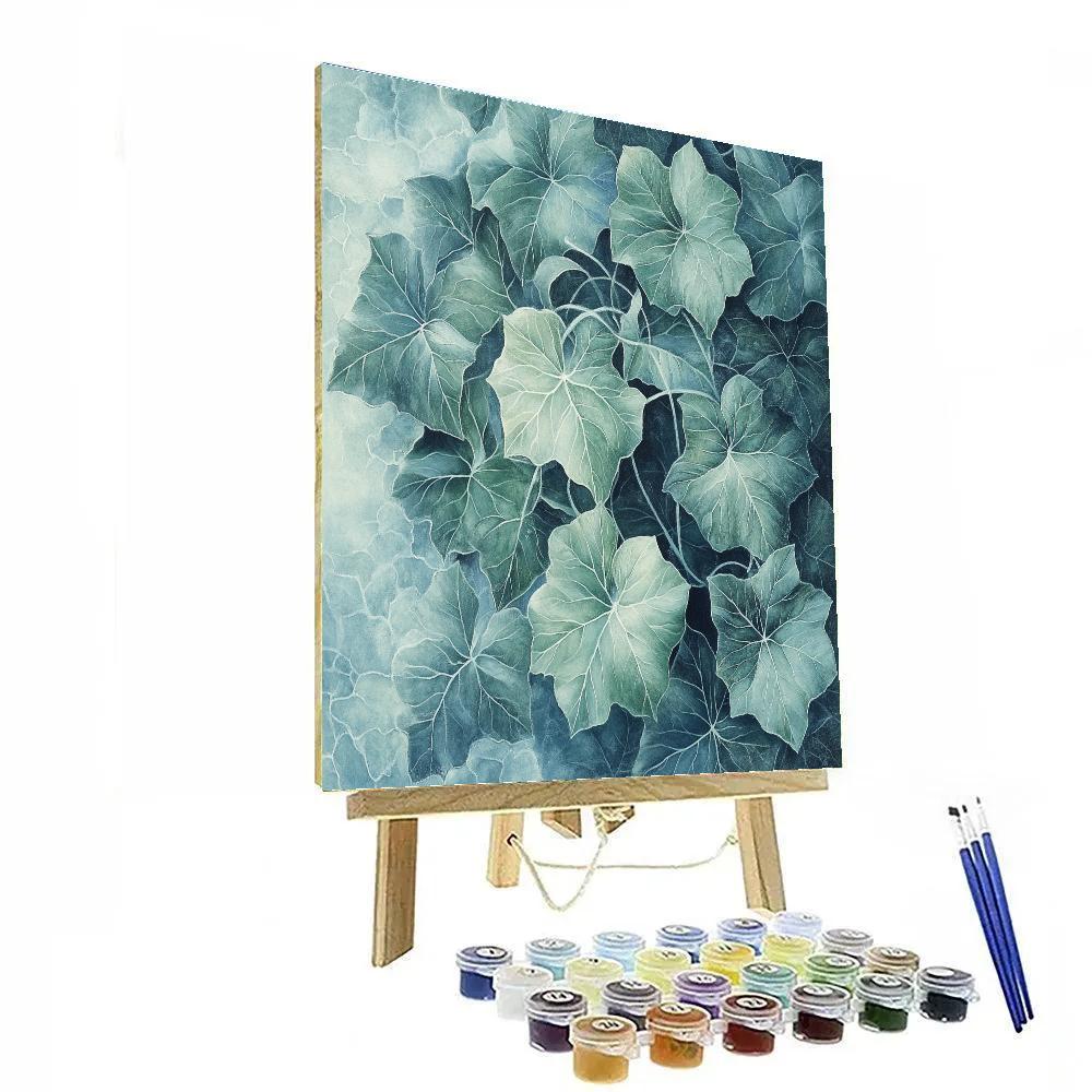 Leonardo Da Vinci Inspired Frosted Leaf Reliquary painting number kit