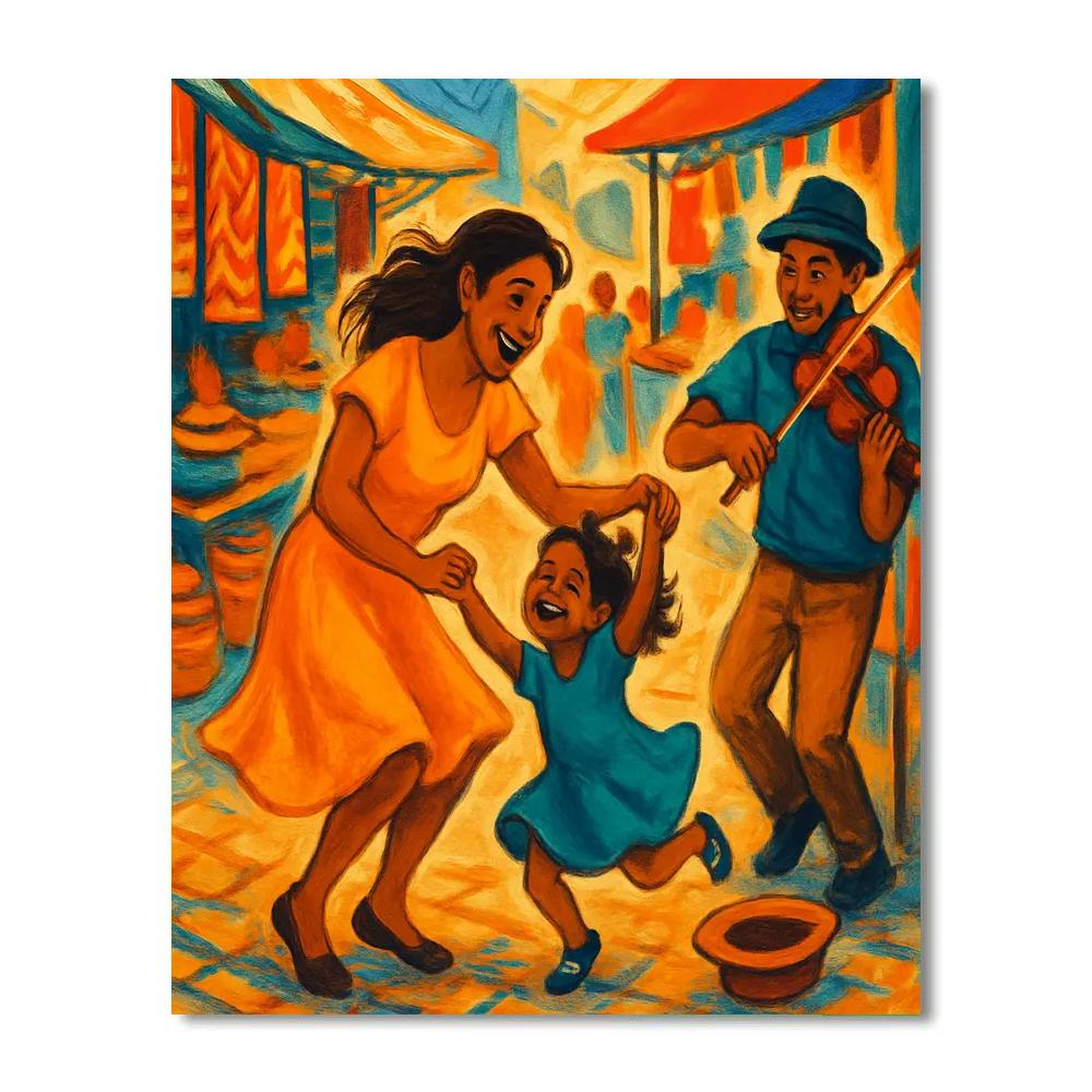 Mother And Child Market Music Number painting