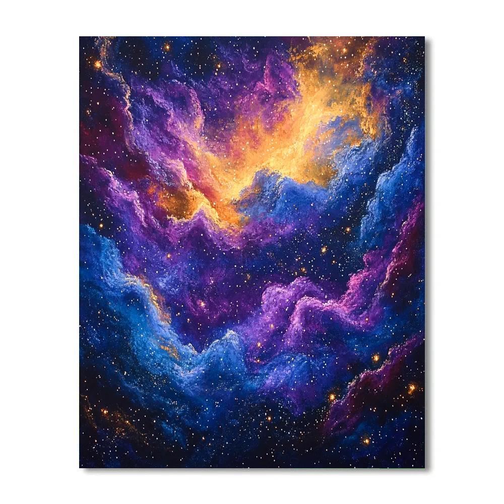 Edgar Degas Inspired Celestial Nebulae DIY paint by numbers