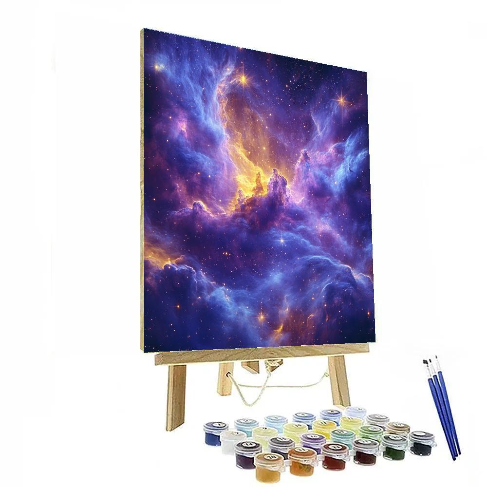 Michelangelo Inspired Nebula Palace paint by number