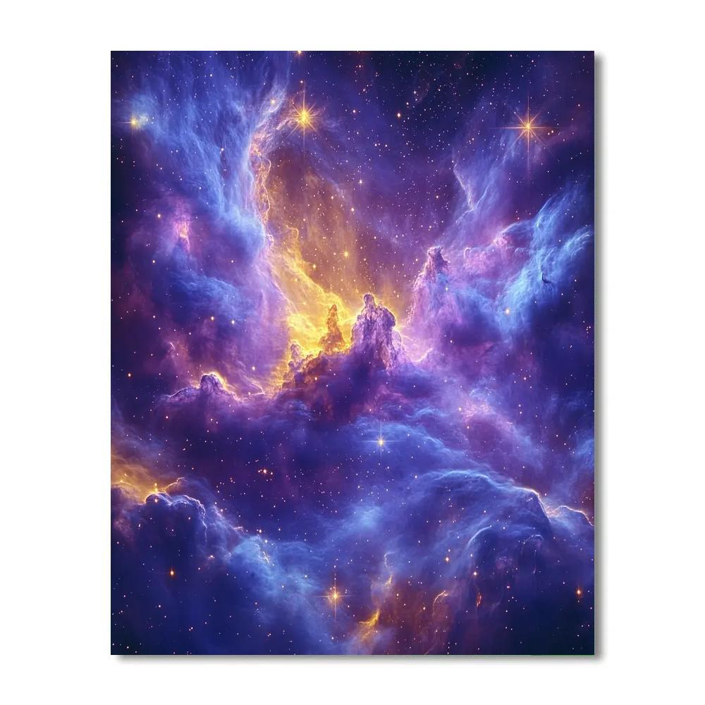 Michelangelo Inspired Nebula Palace paint by number