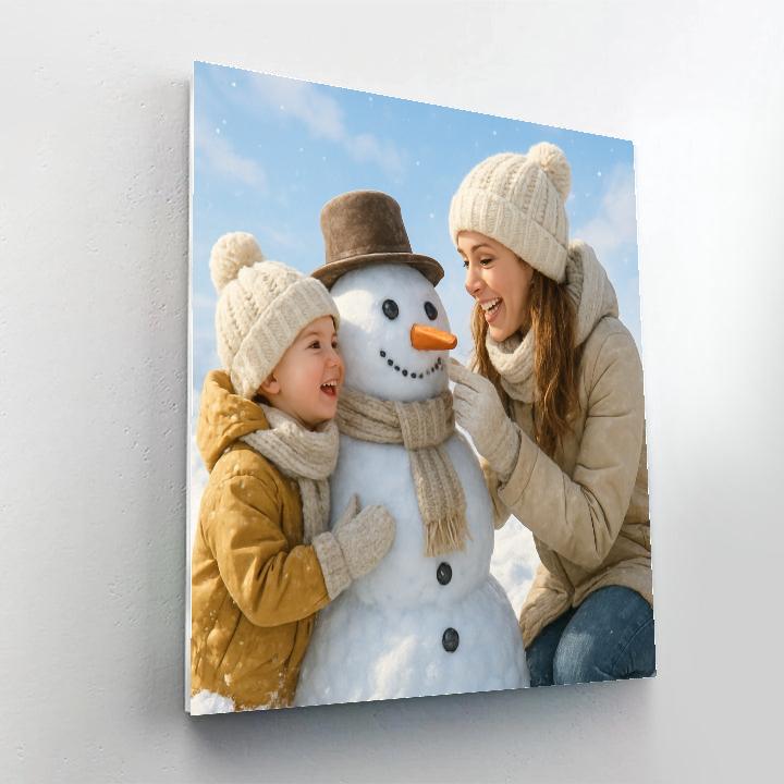 Winter Snow Play Together paint by number
