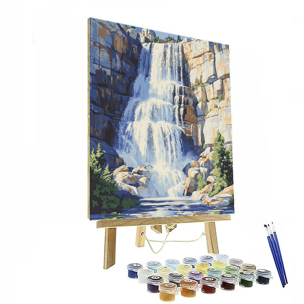 Michelangelo Inspired Crystal Cascade DIY paint by numbers