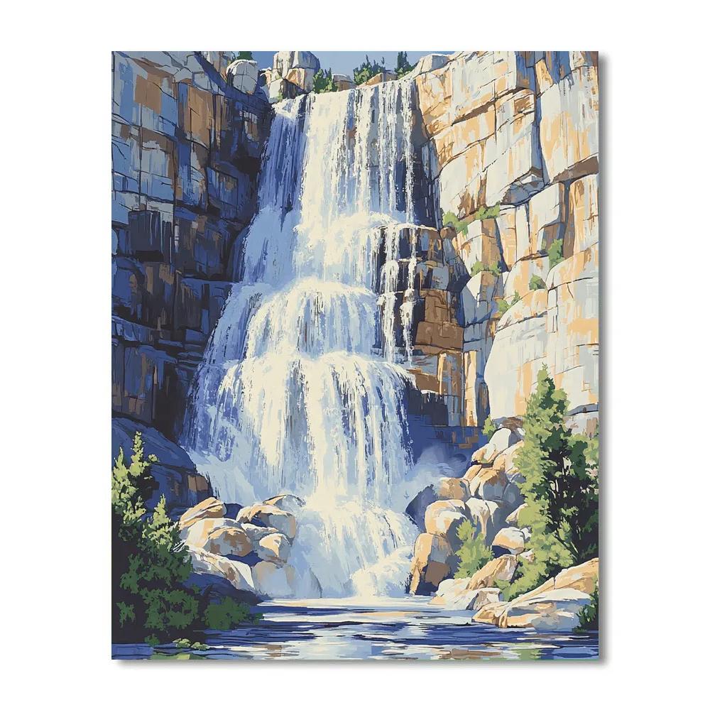 Michelangelo Inspired Crystal Cascade DIY paint by numbers