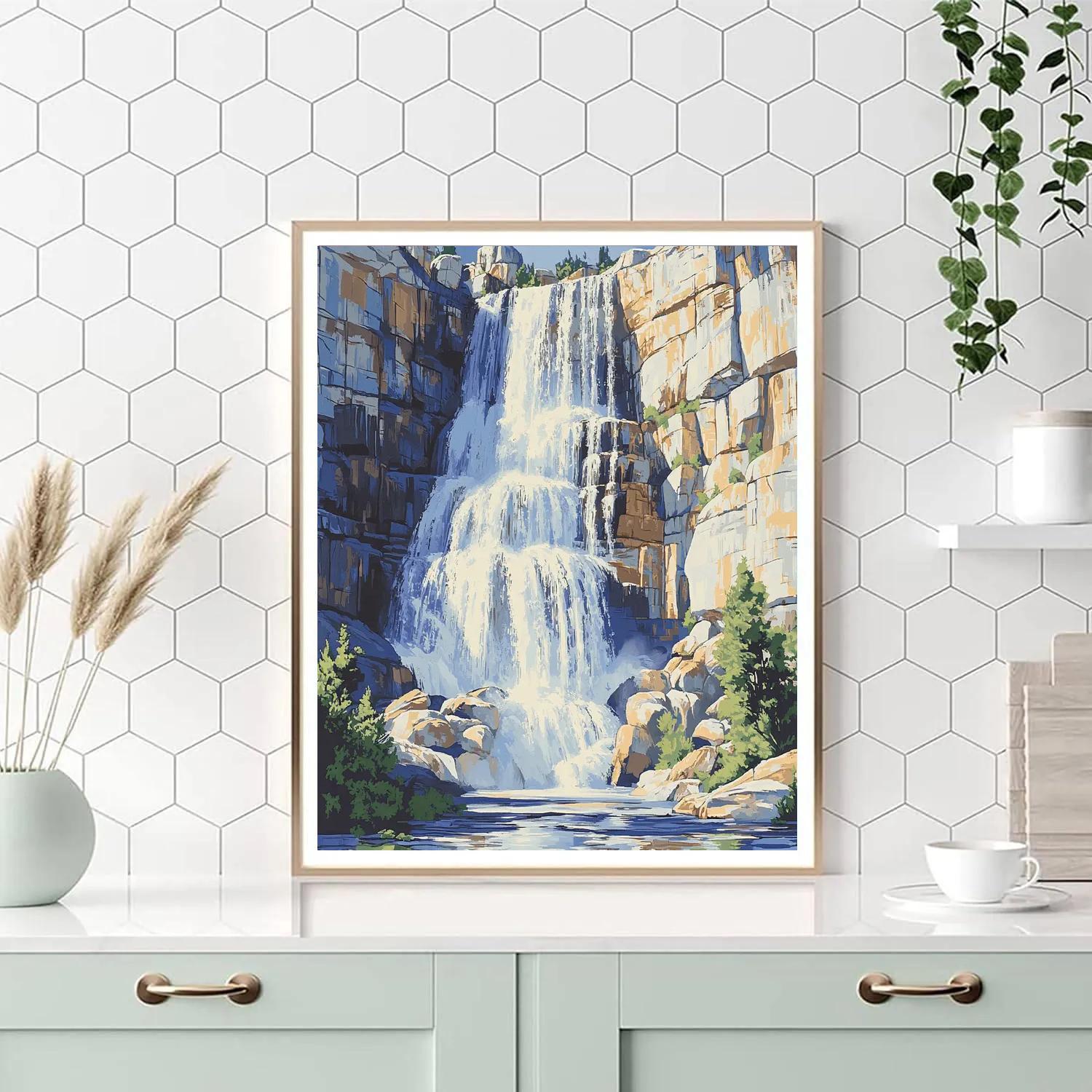 Michelangelo Inspired Crystal Cascade DIY paint by numbers