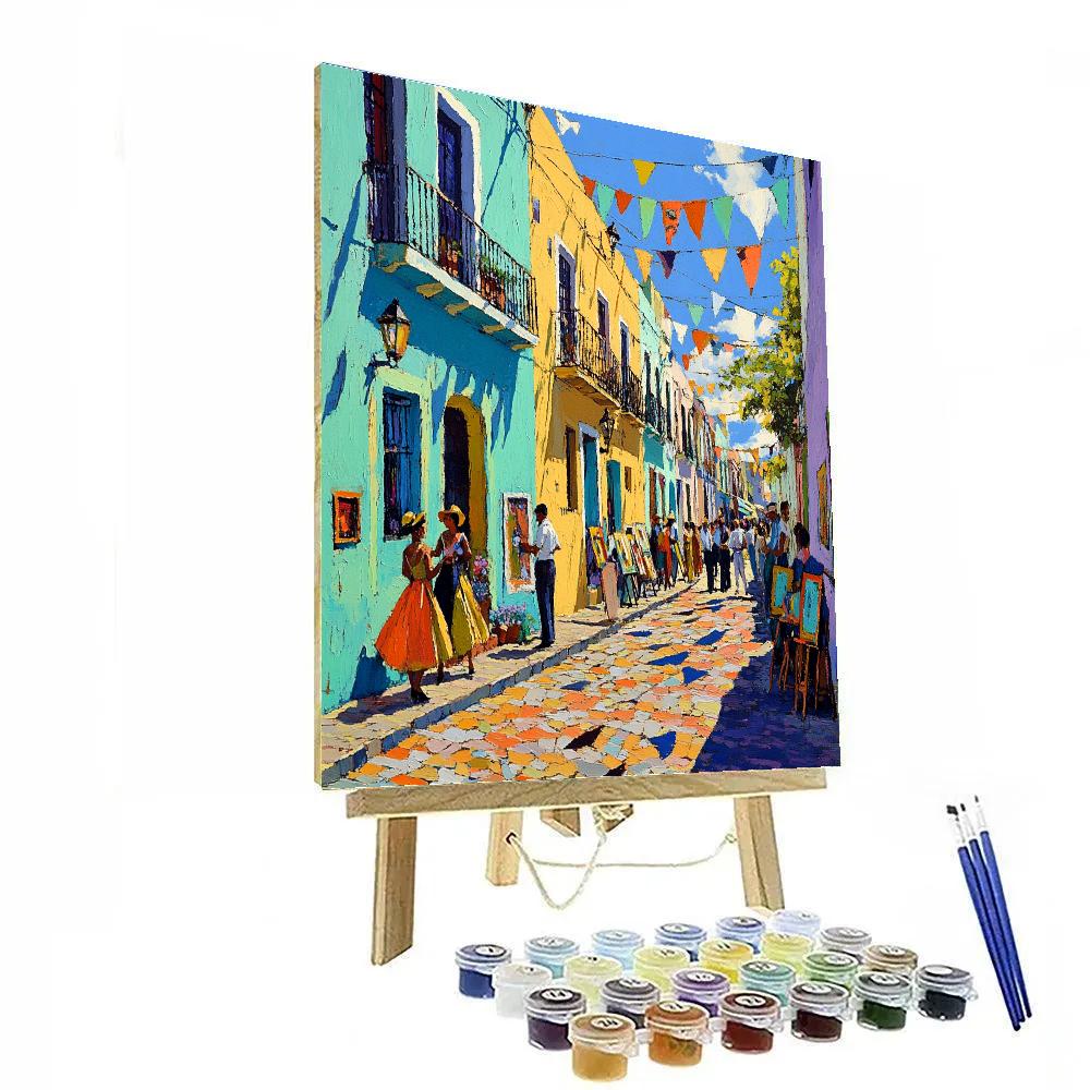 Caminito Colorful Alley Buenos Aires Argentina paint by number