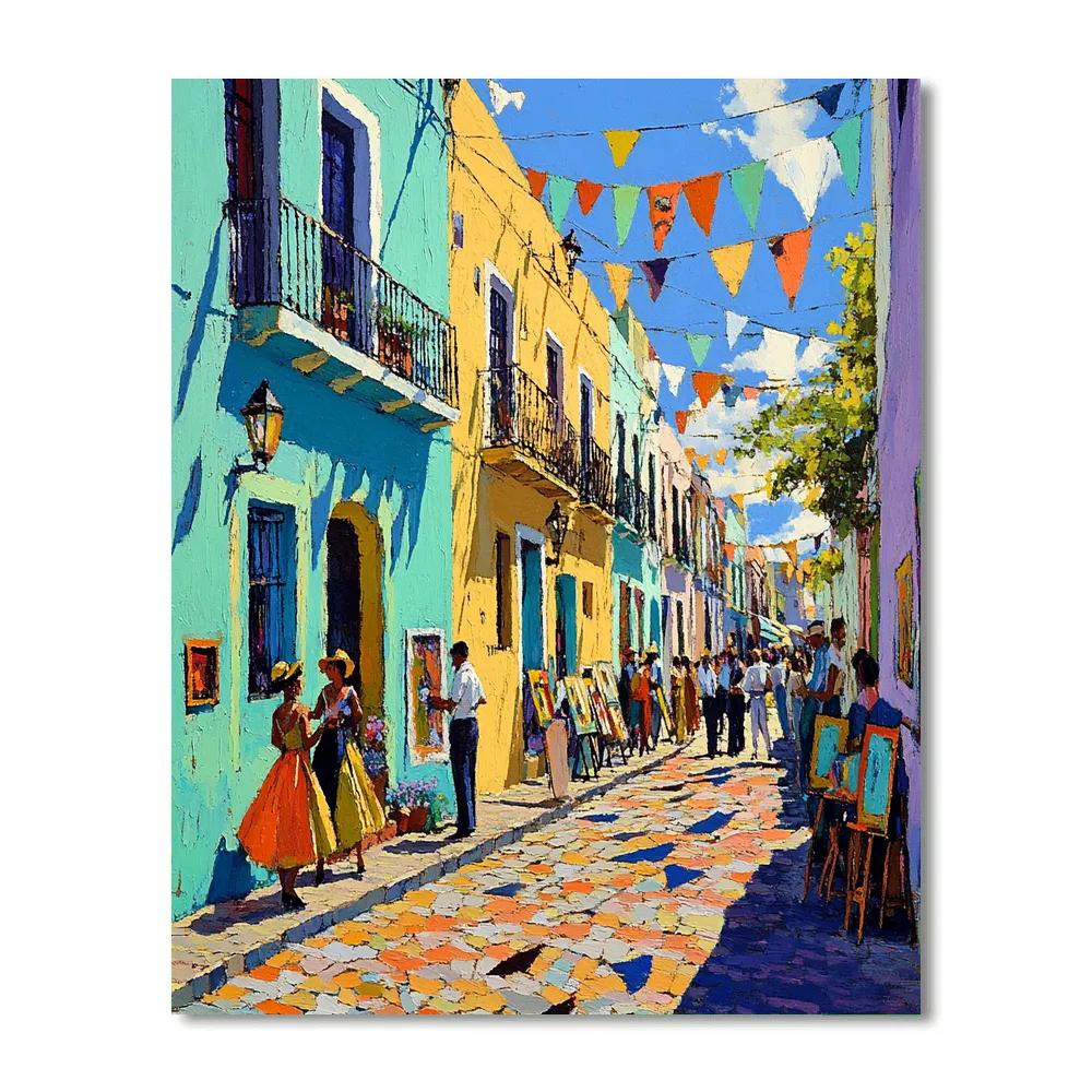 Caminito Colorful Alley Buenos Aires Argentina paint by number