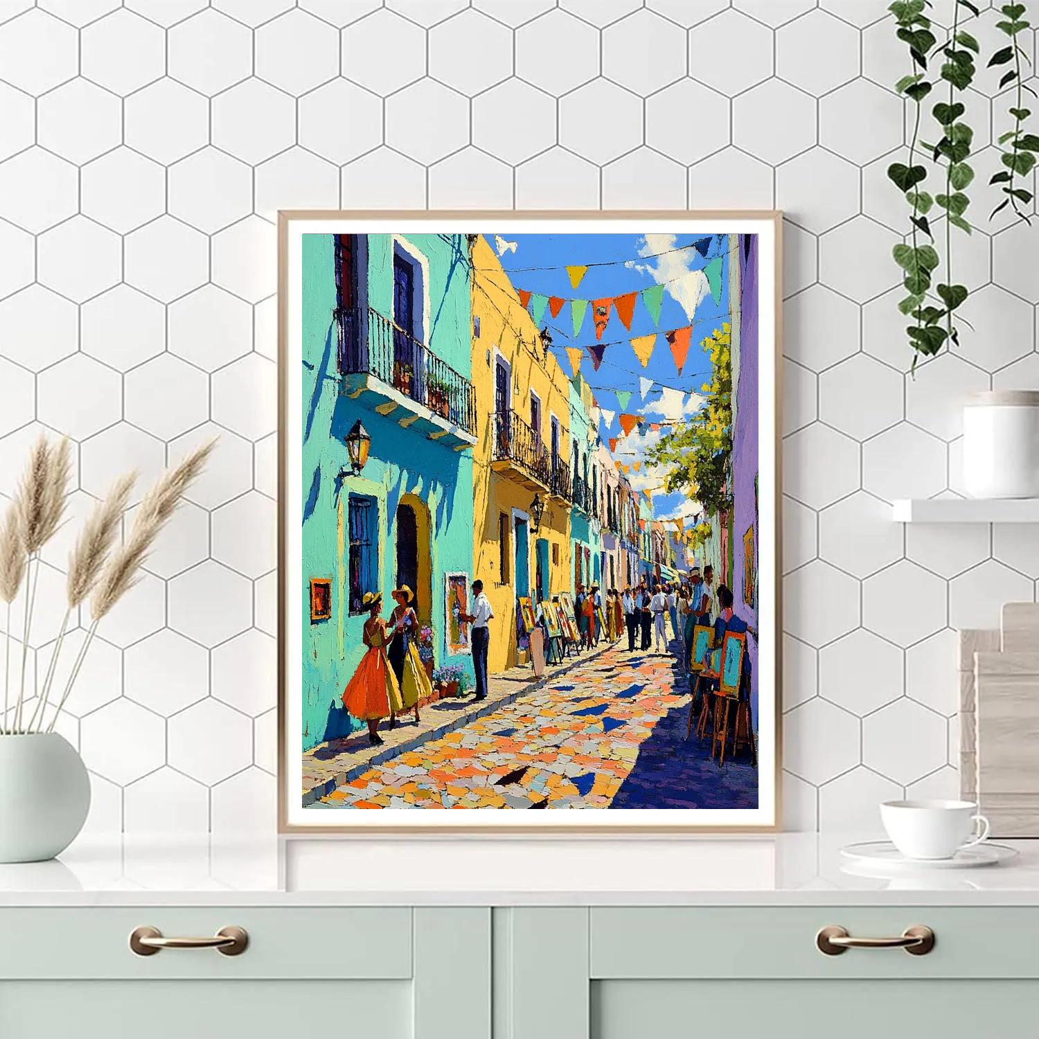 Caminito Colorful Alley Buenos Aires Argentina paint by number