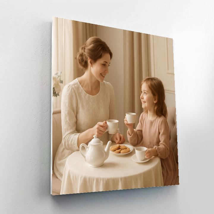 Seated Tea Time Chat Painting by numbers kit