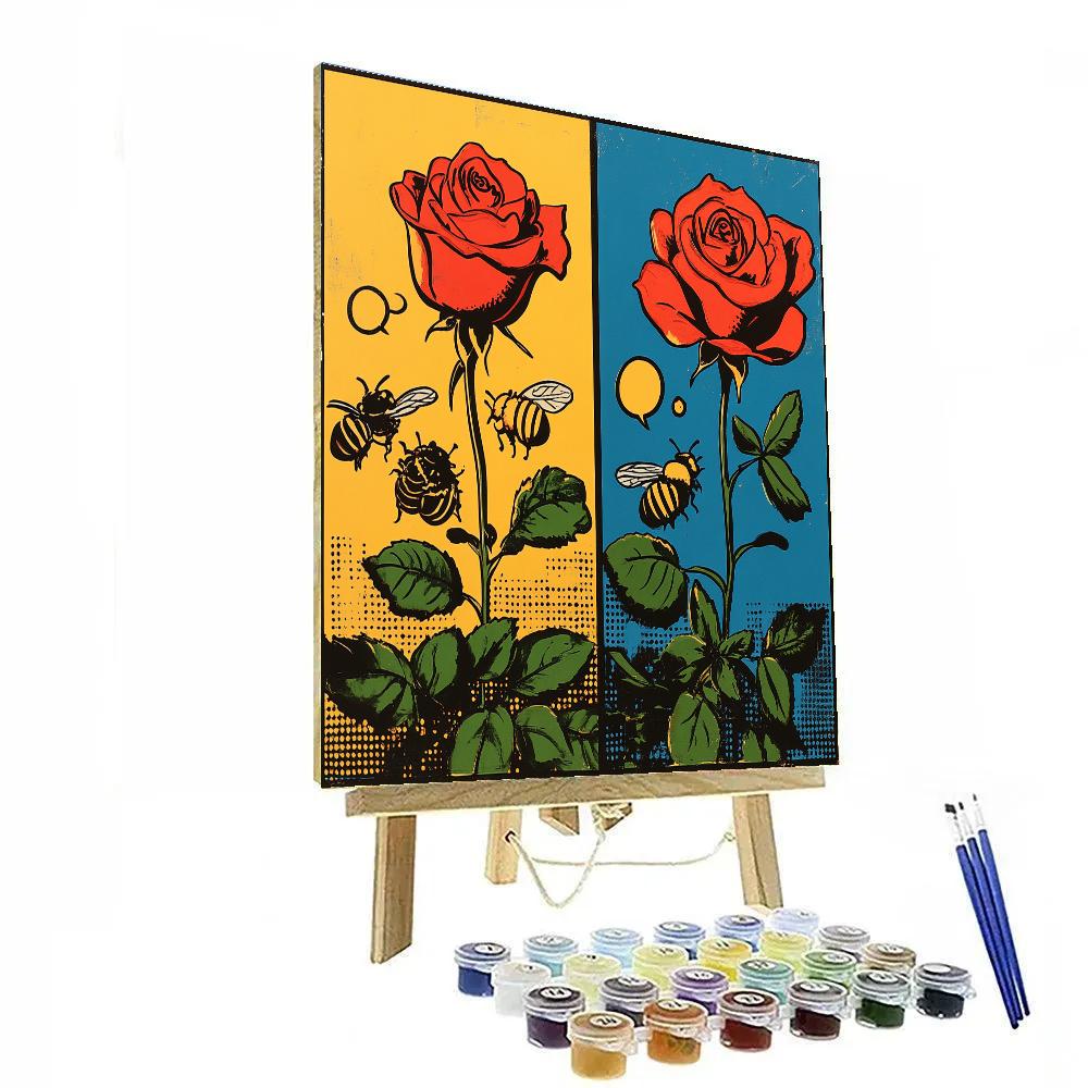 Roy Lichtenstein Inspired Comic Garden Paint by numbers kits