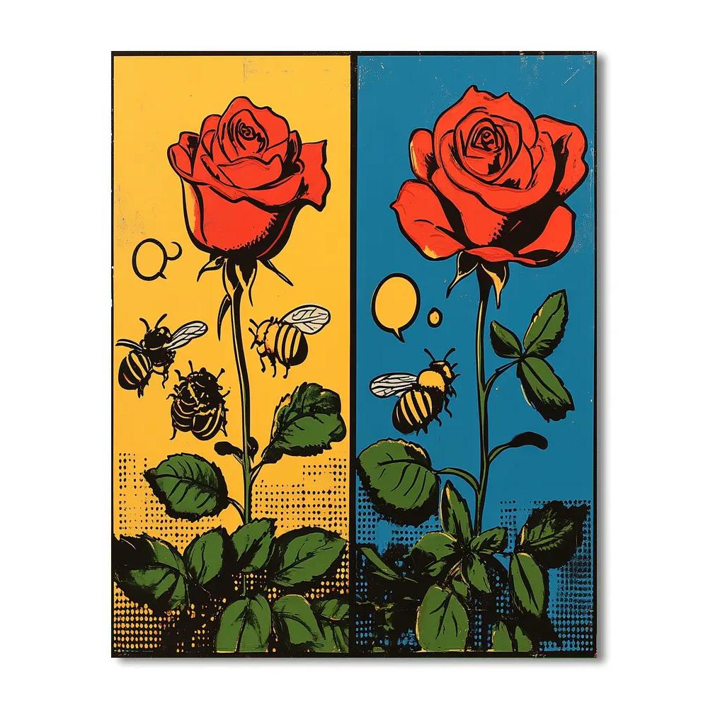 Roy Lichtenstein Inspired Comic Garden Paint by numbers kits