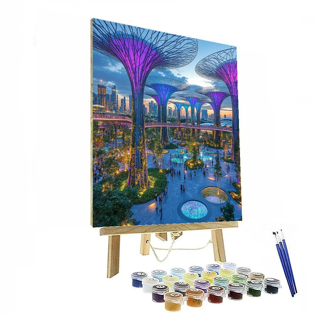 Urban Jungle Of Singapores Gardens By The Bay DIY paint by numbers