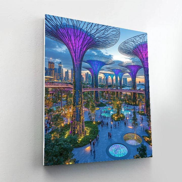 Urban Jungle Of Singapores Gardens By The Bay DIY paint by numbers