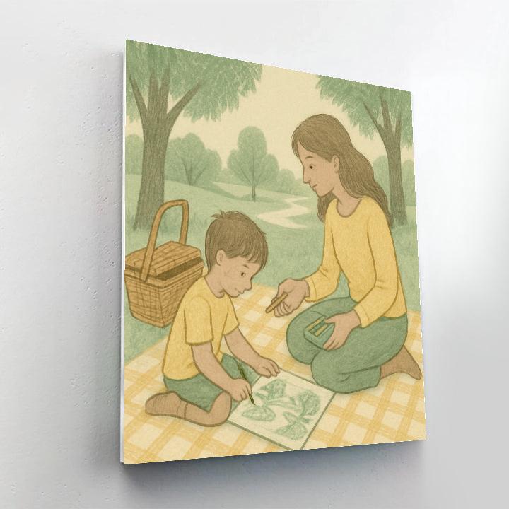 Park Sketch And Picnic Painting by numbers kit