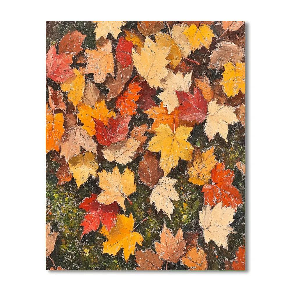 Edgar Degas Inspired Autumn Forest Floor DIY paint by numbers