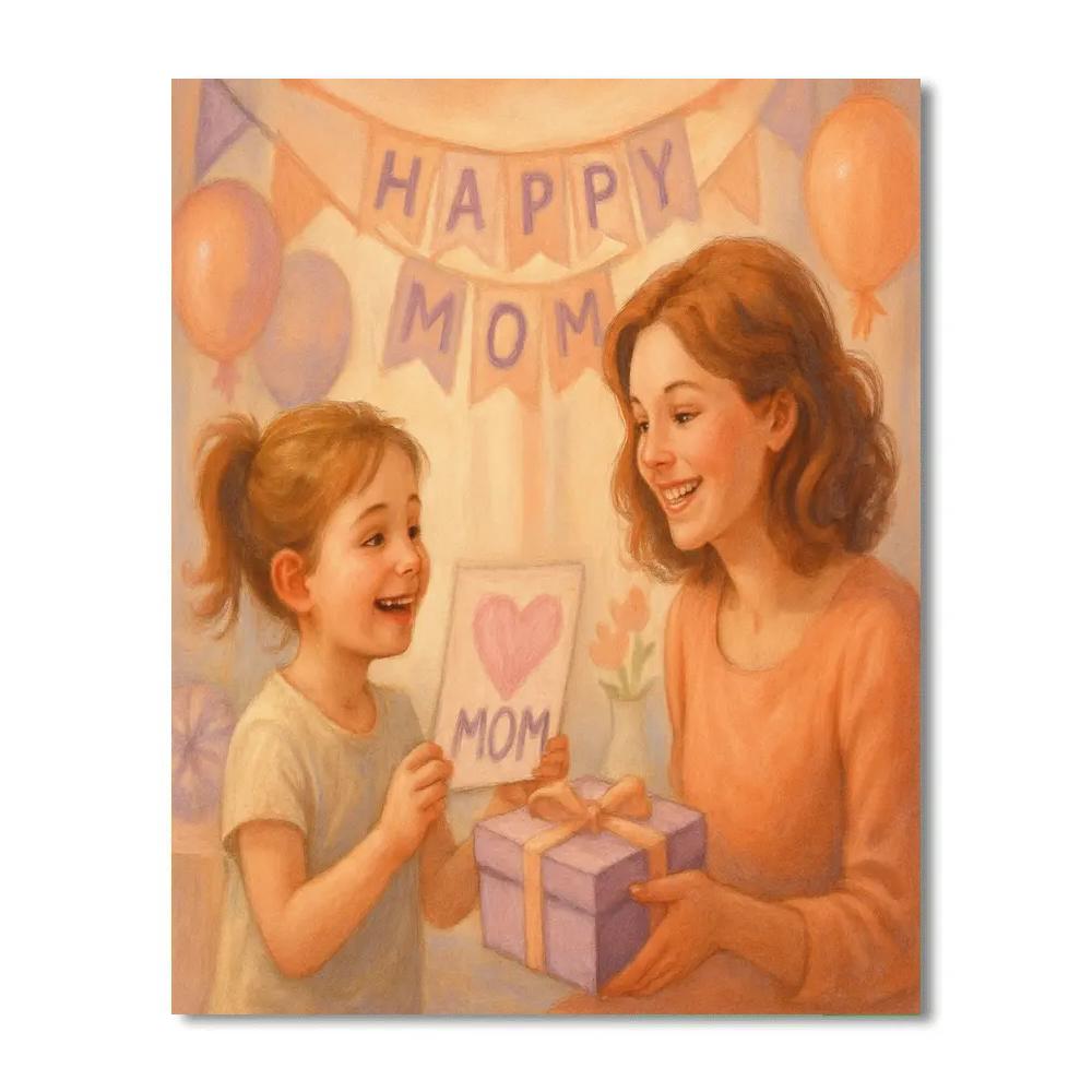 Celebrating Mothers Day Together DIY paint by numbers