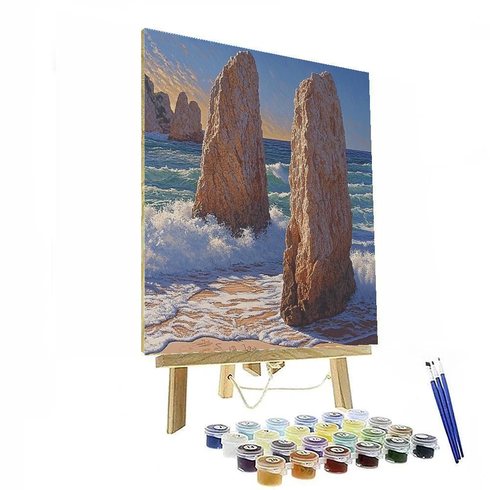 Michelangelo Inspired Seaside Monoliths Painting by numbers kit
