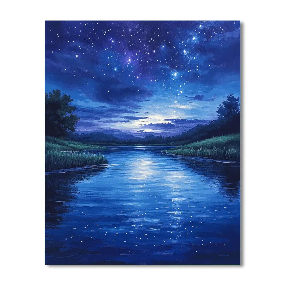 Leonardo Da Vinci Inspired Celestial Reflections Numbered painting kits