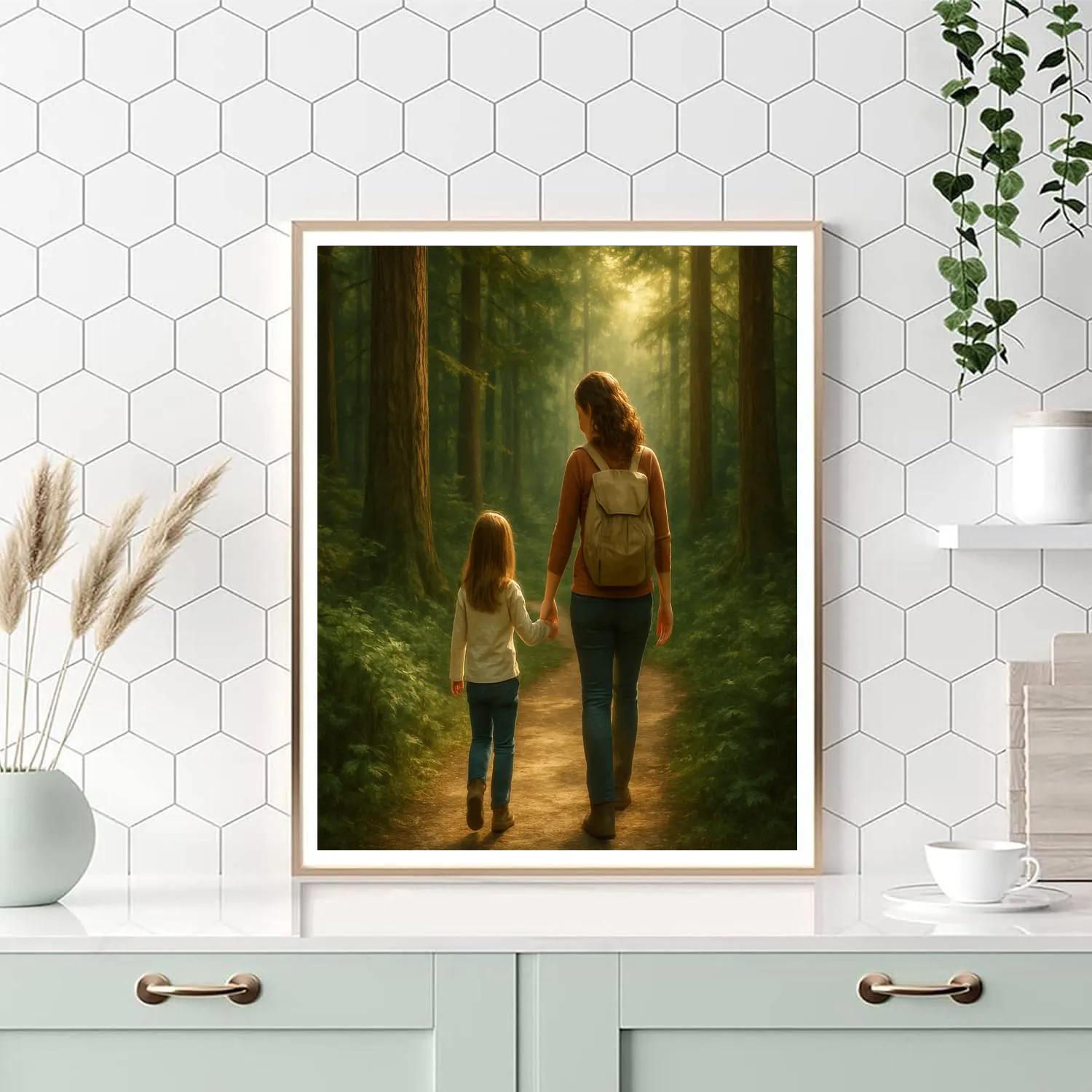 Exploring Nature Trail Hand In Hand DIY paint by numbers