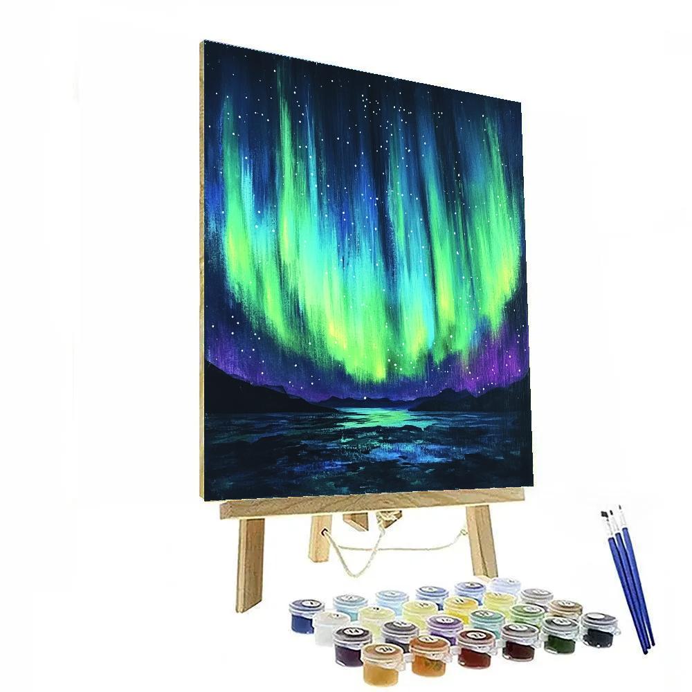 Edgar Degas Inspired Aurora Borealis Symphony painting number kit
