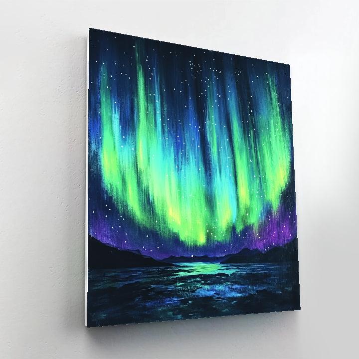Edgar Degas Inspired Aurora Borealis Symphony painting number kit