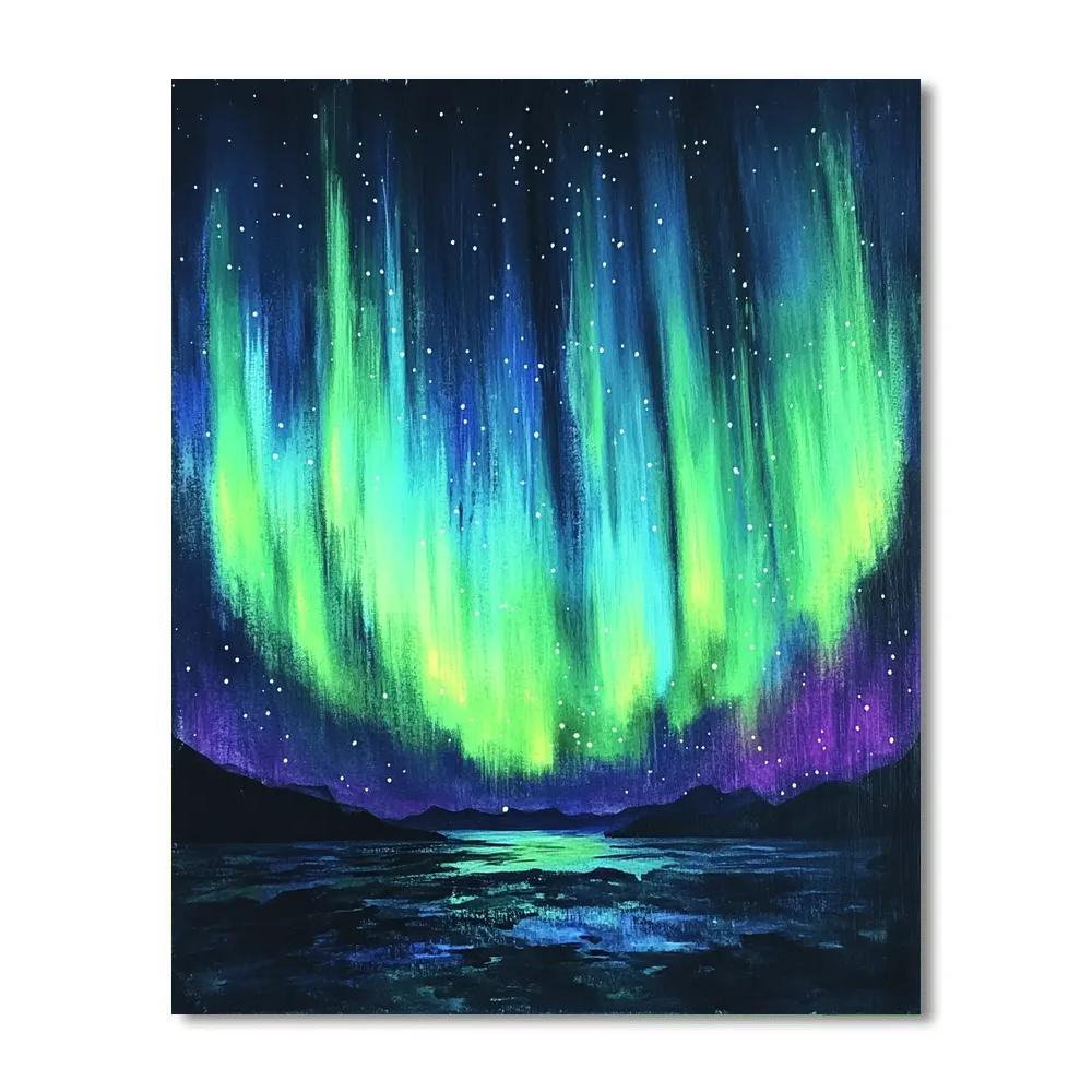 Edgar Degas Inspired Aurora Borealis Symphony painting number kit