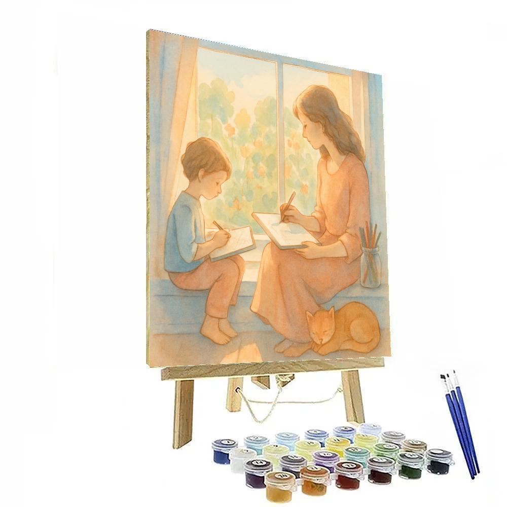 Morning Window Sketch Painting by numbers kit