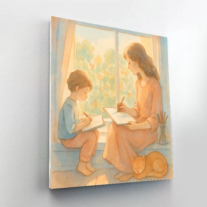 Morning Window Sketch Painting by numbers kit