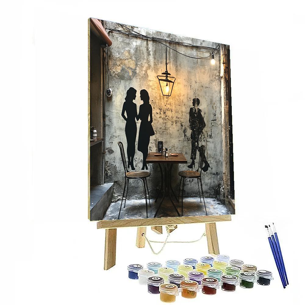 Banksy Inspired Street Cafe Numbered painting kits