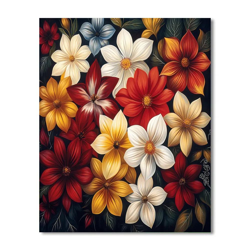 Michelangelo Inspired Flora Harmony Numbered painting kits