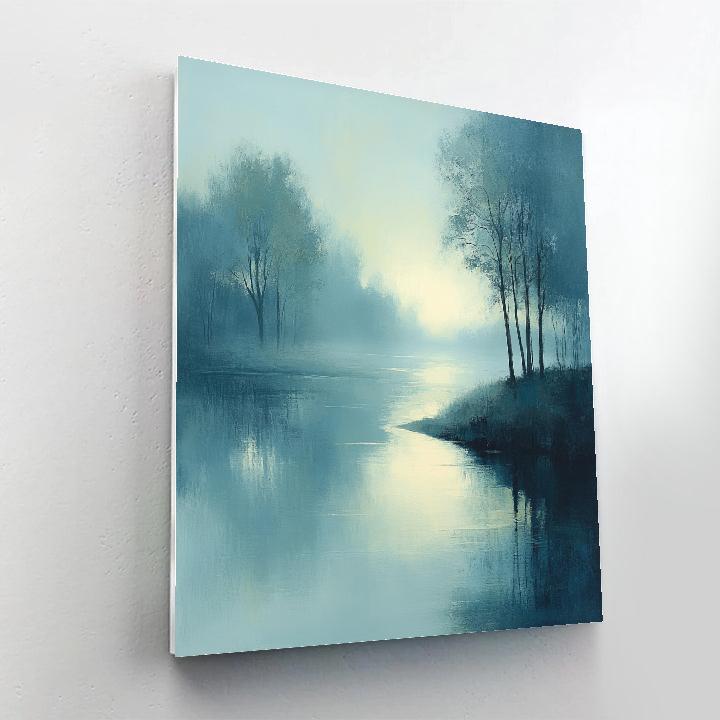 Claude Monet Inspired Foggy Riverbank paint by number