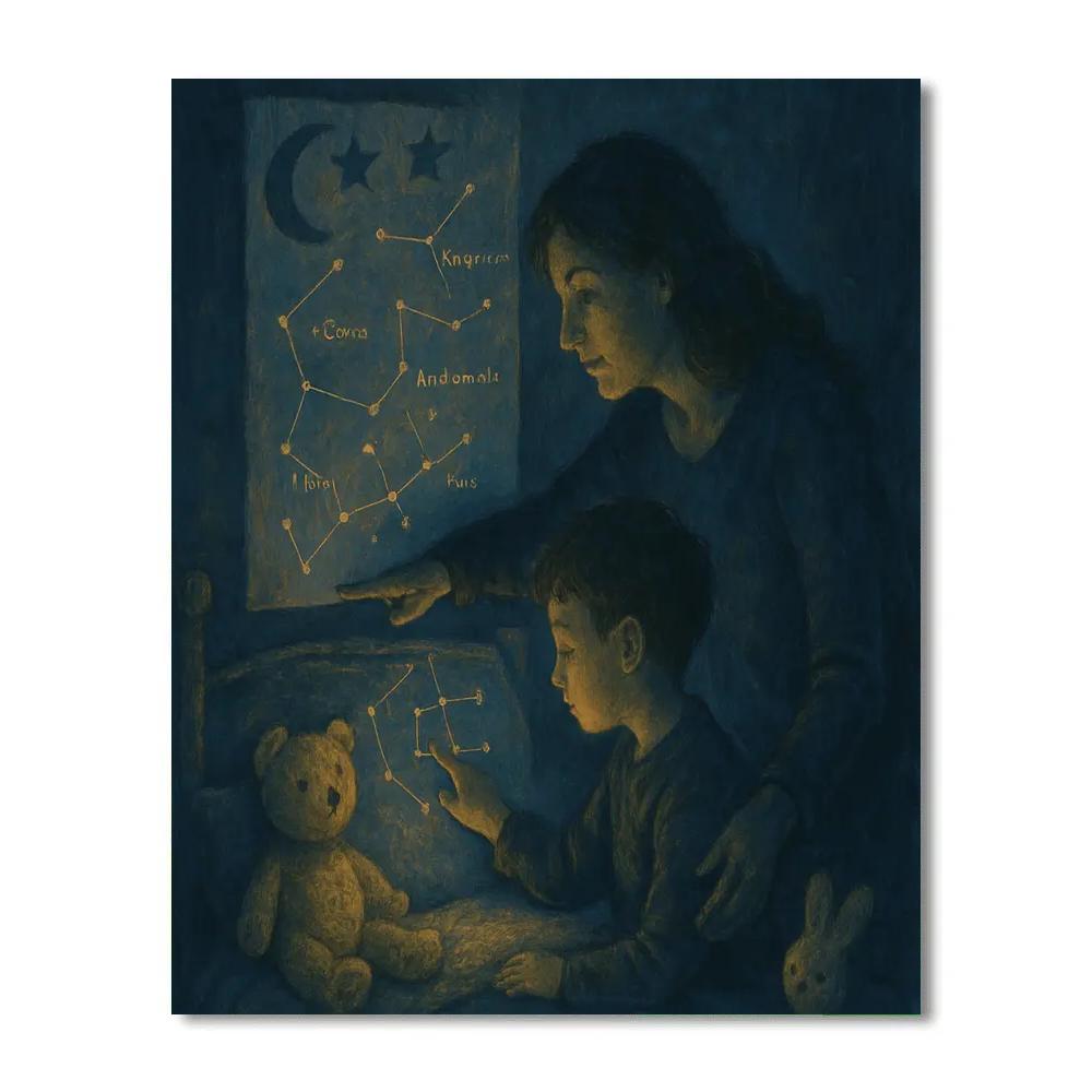 Bedtime Star Chart DIY paint by numbers