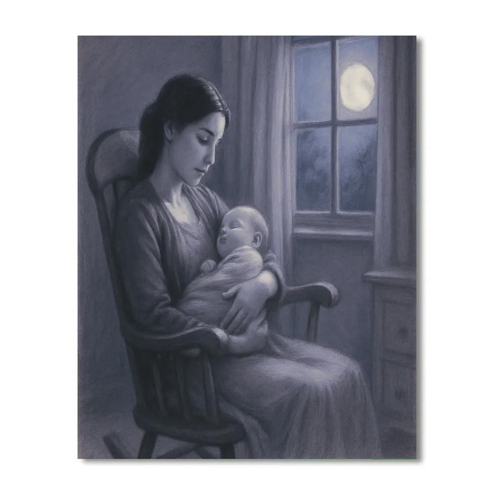 Gentle Rocking Chair Moments Numbered painting kits