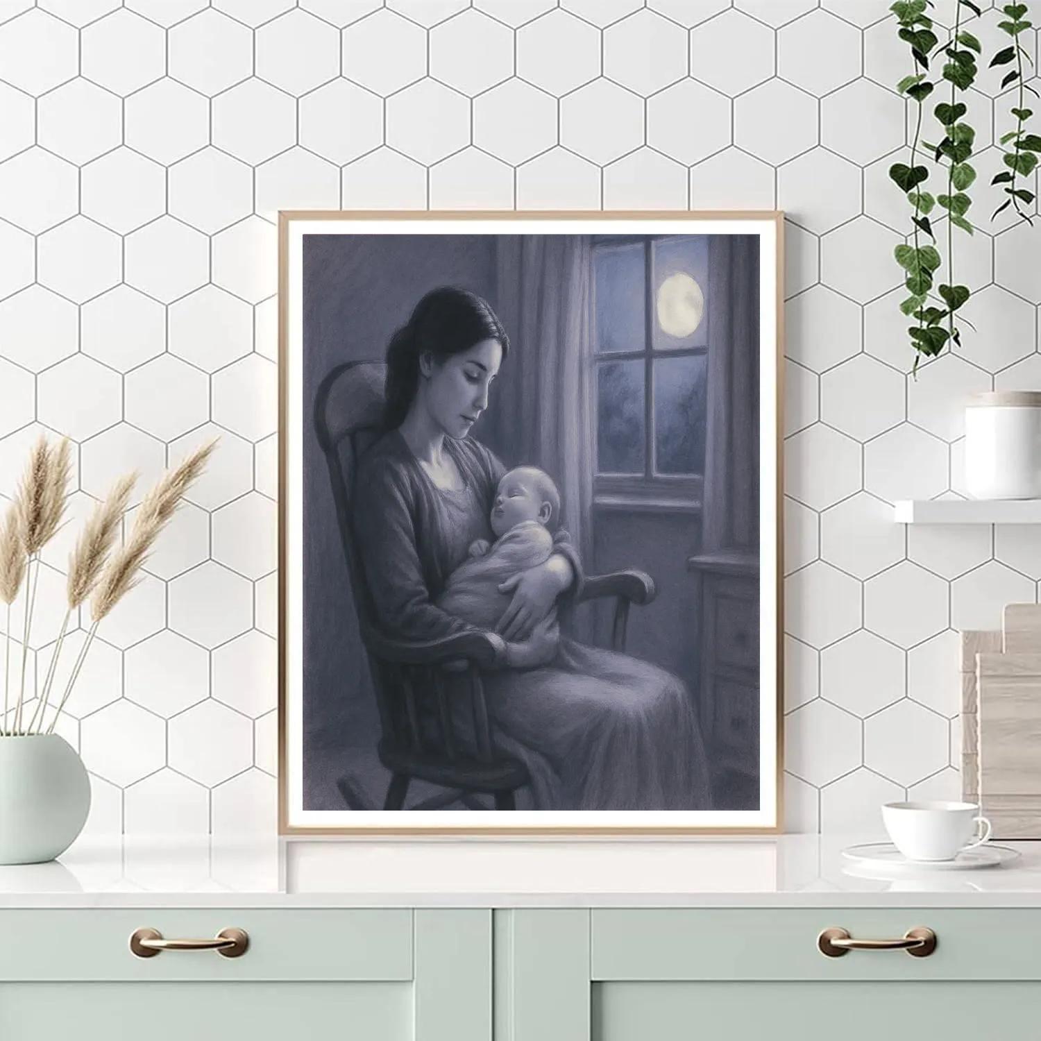 Gentle Rocking Chair Moments Numbered painting kits