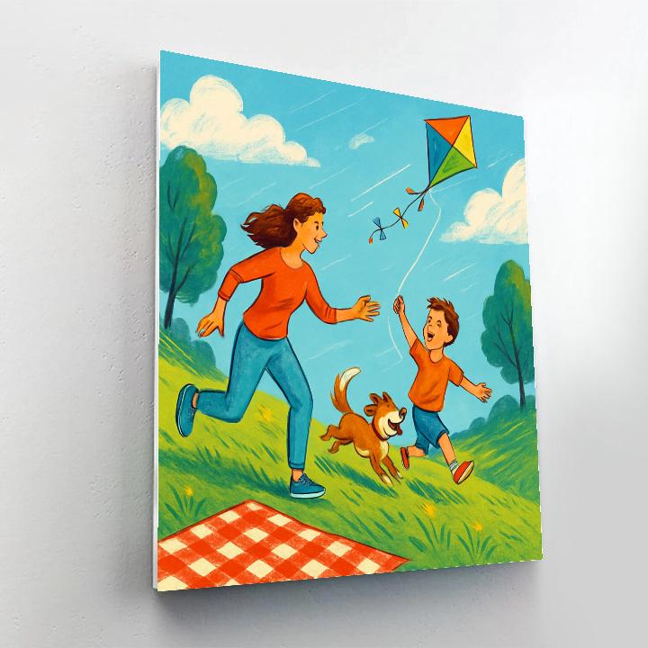 Park Kite Lessons paint by numbers