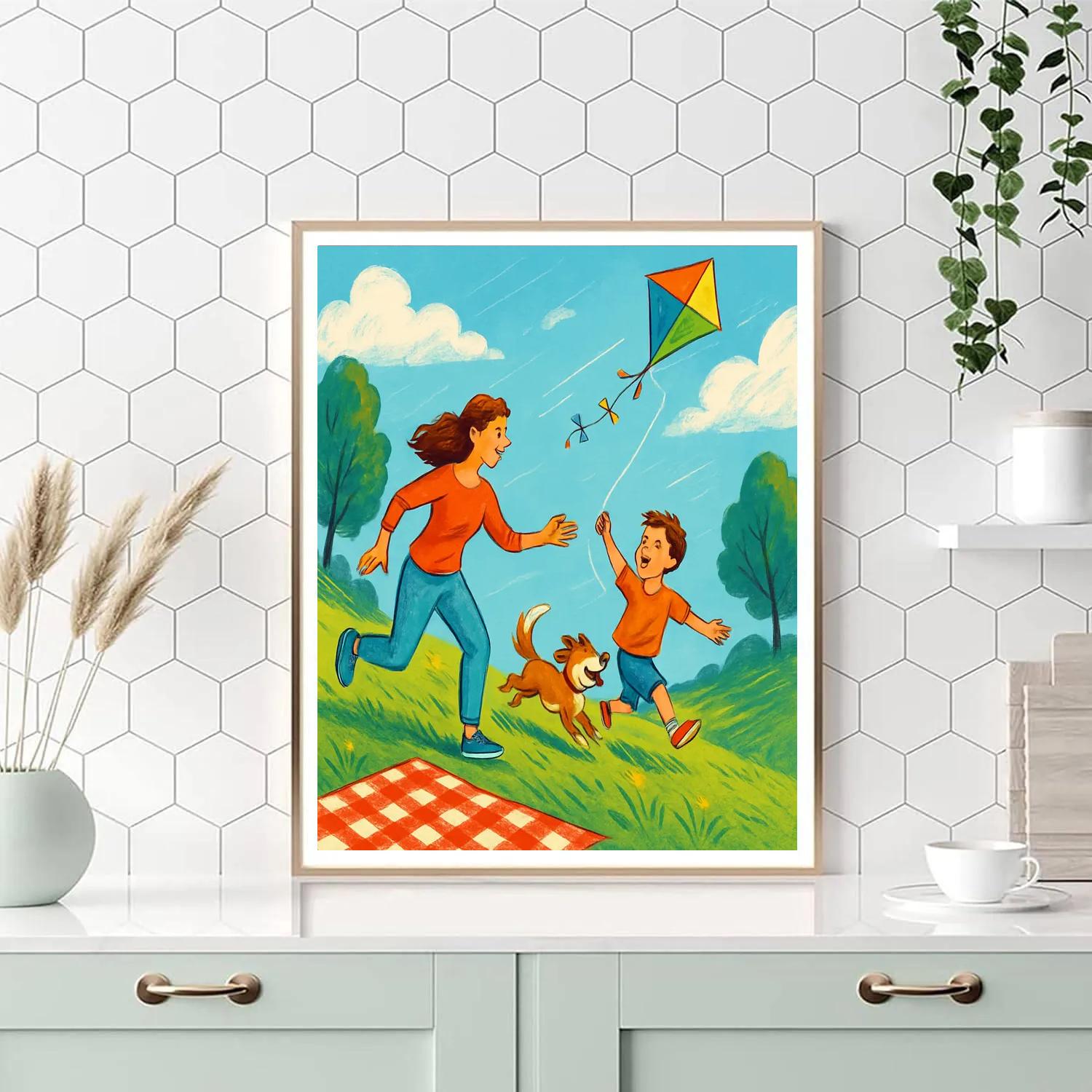 Park Kite Lessons paint by numbers