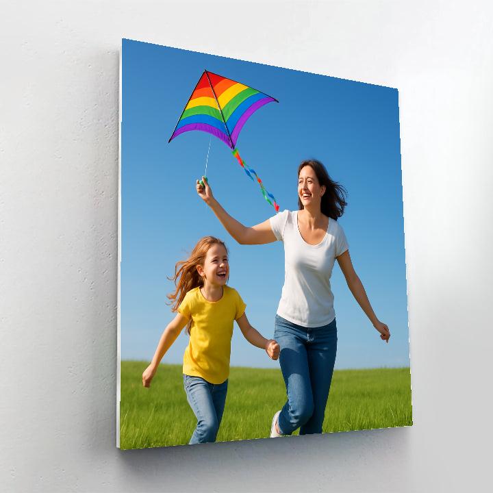 Colorful Kite Flying Together Number painting