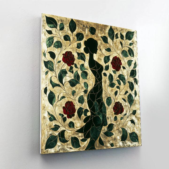Klimt Inspired Golden Roses Number painting