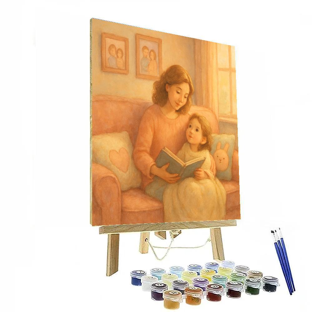 Cuddle Time In The Living Room Numbered painting kits