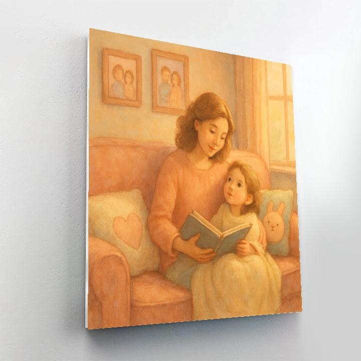Cuddle Time In The Living Room Numbered painting kits