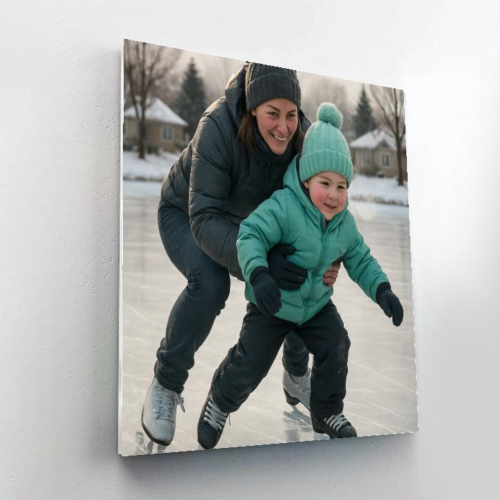 Learning To Skate Together Numbered painting kits